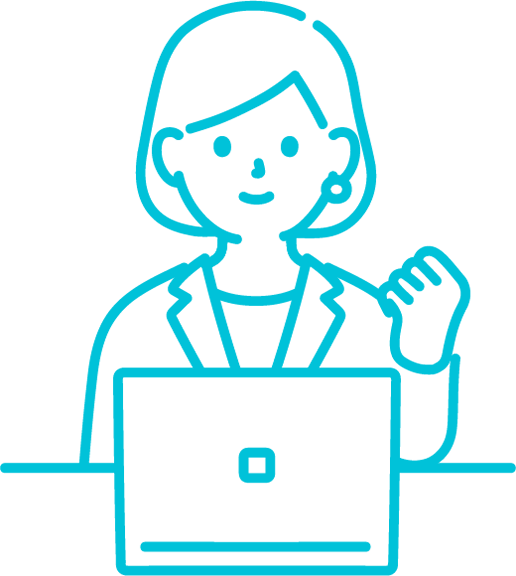 パソコン作業をする女性